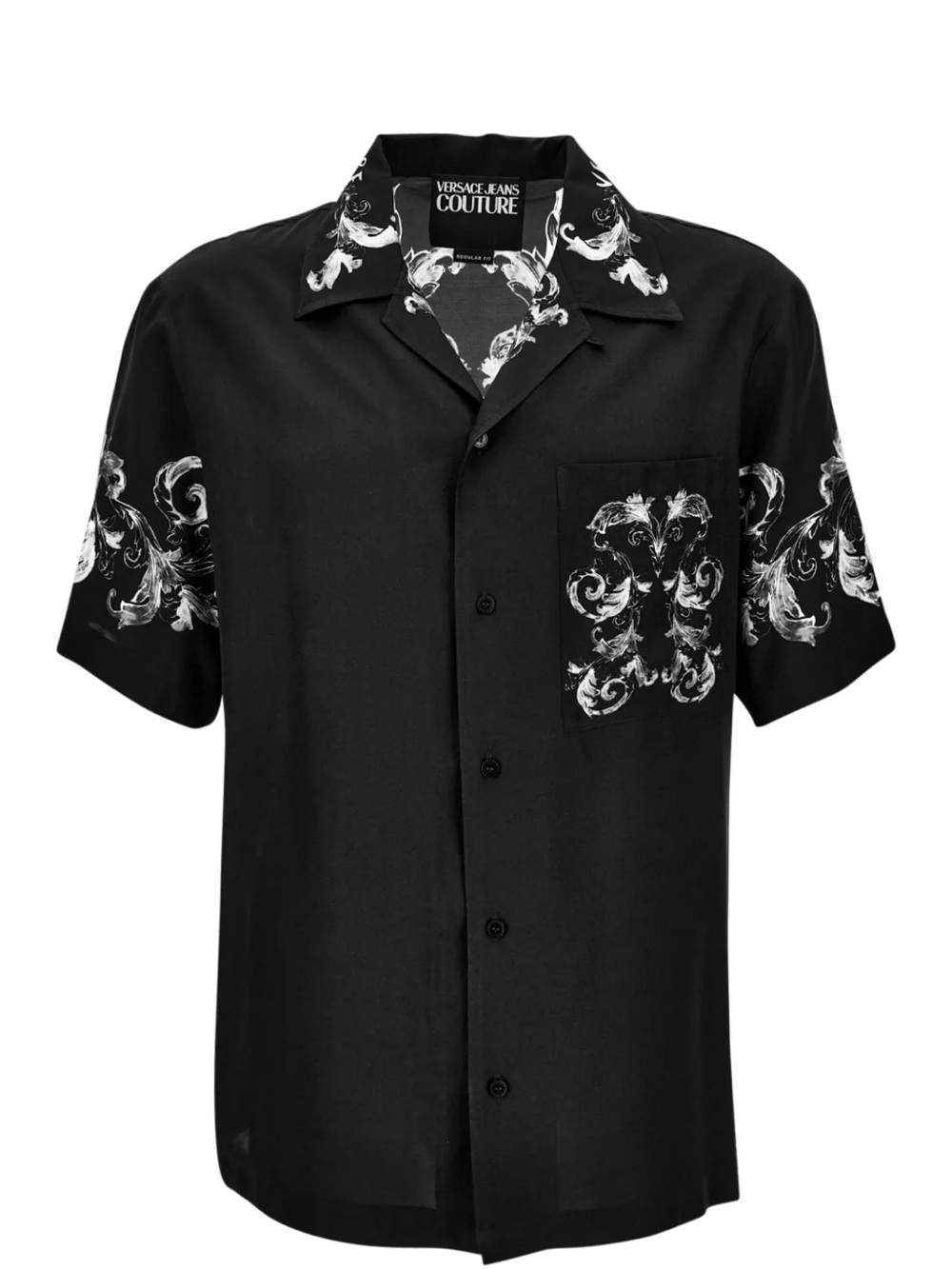 Versace Jeans Couture Printed Shirt Black Men’s 50/M